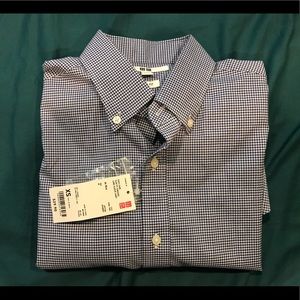 UNIQLO Easy Care Slim Fit Checked Shirt XS New